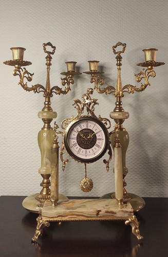 Garniture cheminée vintage - garniture,