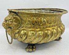 Antique french Napoleon III planter jardiniere 19th century brass