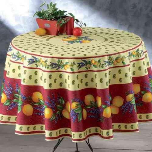 Nappe ronde 80 citron - ronde, m