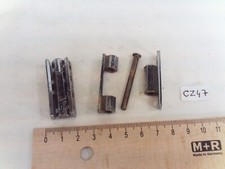 Pair of Chrome Brass Cylindrical Handguard Hinges H: 40mm (CZ47)