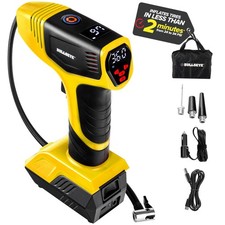 EMSON BULLSEYE PRO TIRE INFLATOR AIR COMPRESSOR 150PSI 12V DC 1500MAHS - YELLOW