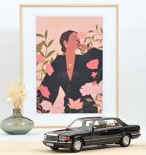NOREV 1/18 (183793)  --  MERCEDES-BENZ 560 SEL 1989 NOIR MÉTALLISÉ   --  NEUF.