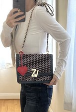 Zadig & Voltaire ZV Initial Monogram Jacquard Chain Strap Shoulder Crossbody Bag