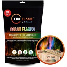 FireFlame Fire Color Changing Packets - Magic Color Fire Flames - 60 Pack