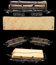 O scale train JEP 3 WAGONS WOOD / antique toy