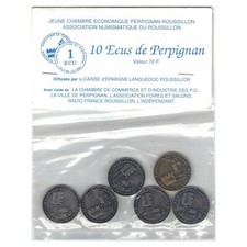 France 10 écus de Perpignan 1994 euros provisoires (6 pièces) Cupronickel