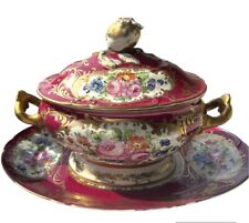 Oval or Terrine Soup with Porcelain Plate! 19th century France
