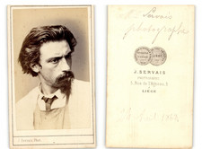 Jean-Théodore Servais, Liège, self-portrait of the photographer Servais vintage album