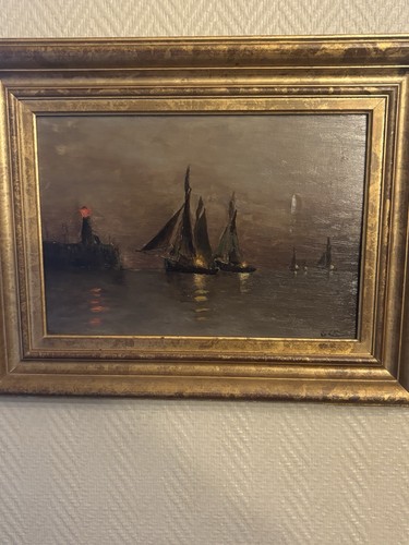 Tableau ancien marine - tableau, huile