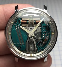 Vintage 1968 Bulova Accutron Spaceview "G" #2528 Tuning Fork 214 Men's Watch