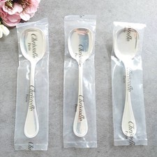 Christofle Perles Icecream Spoon Unopened 3pcs Silverplate Flatware Brand New