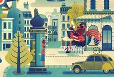 Series Cpl. Quatre Blocs Coq Français NFTimbre 5.1 + 5.2 + 5.3 + 5.4