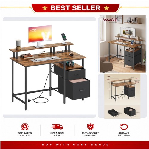 Bureau gaming vasagle - vasagle, 120x60