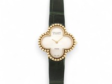 MONTRE VAN CLEEF & ARPELS ALHAMBRA PM 122974 OR JAUNE 18K ET NACRE QUARTZ 9250€