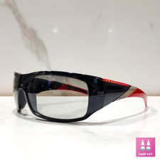 Prada Vintage Sunglasses SPS 06H Bezel Glasses Y2k Shades Wraparound Wrap