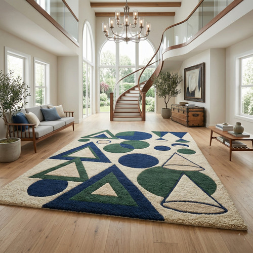 Tapis laine touffeté la - touffeté,