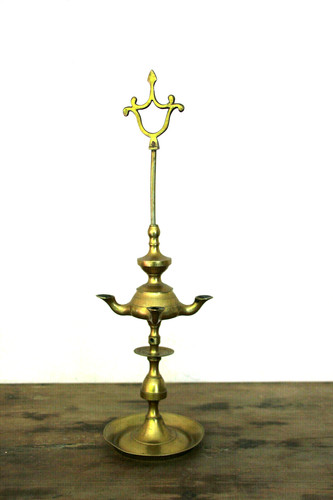 Lampe huile laiton - laiton, de