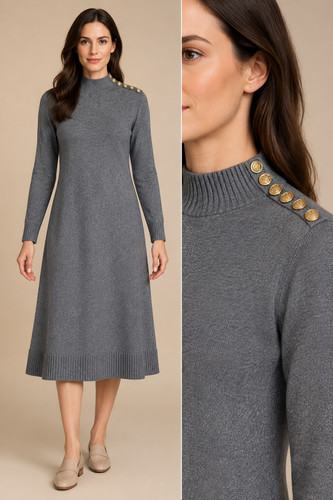 Maje robe 122rachtir gris - robe,
