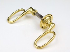 ▨ 8X8mm, old pair of door handles "scissors" solid bronze, empire era