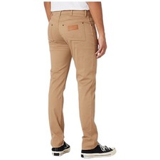 Wrangler Pantalon Beige Larston Slim W18SEAC20 Pantalon 5 Poches Slim Tapered