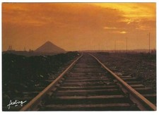 CPSM 59 C'EST AU NORD, voie ferrée et terril, mine, Feeling Combier