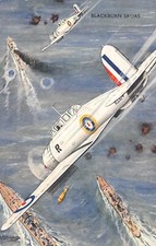 Old postcard aviation / blackburn skuas / fighter plane / bomb