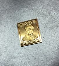 10 CENTIMES 1849 BELGIQUE LEOPOLD I TIMBRE - MEDAILLE en VERMEIL - 