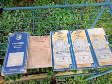 Lot de 5 cartes routières