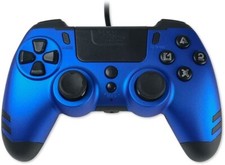 Steelplay - Slimpack - Manette filaire, Double vibration, PS4/PS3/PC *BLUE*