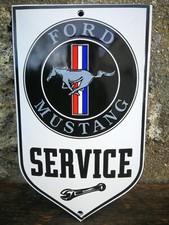 FORD MUSTANG SERVICE Enamel Sign No Chevrolet Harley Dodge Enamel Plate