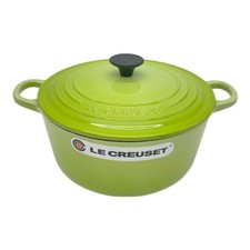 Le Creuset Cocotte Rondo 22cm 3.5qt Kiwi Green Casserole Enamel Cast Iron