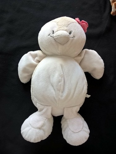 Doudou peluche pingouin blanc - doudou,