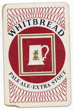 RARE VINTAGE "British Brewery - Whitbread(Pale Ale Maroon Card)" SINGLE PlayCard