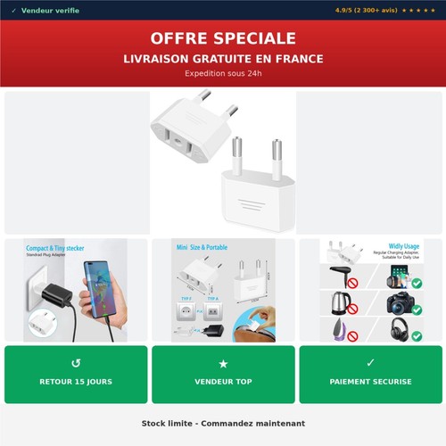 Tixlux adaptateur prise usa - tixlux,