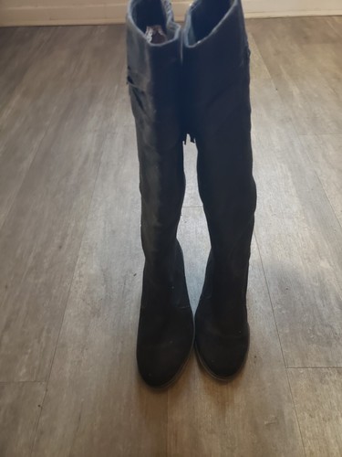 Bottes daim noir taille - en,