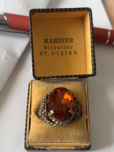 Bague ancienne ambre dans - bague, en