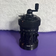 Curta Type 1 calculator #18242 W/Manuals Tested Works beautifully. No Case. 1952