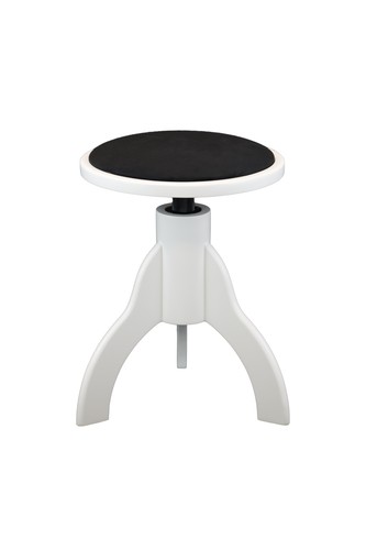 Tabouret piano rond blanc - piano,, rond,