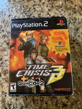 Time Crisis 3 Sony PS2 PlayStation 2 W/ two GunCon 2 Controllers Big Box CIB