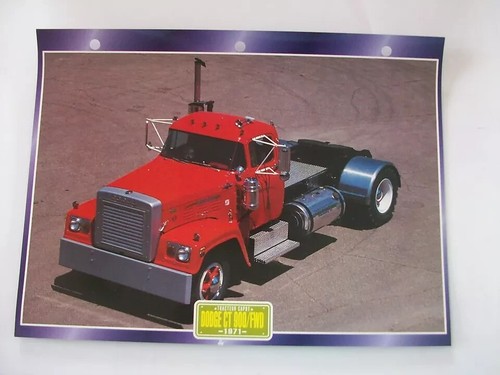 Carte fiche camion tracteur - camion,