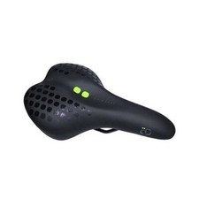 Selle city confort density line mixte noir deco vert/gris 270x175mm rail noir