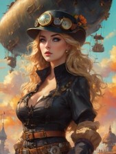 PLAQUE MÉTAL steampunk      30 X 20 CM