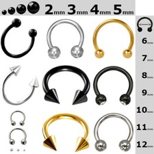 Circular Barbell Horseshoe Lip Piercing Nose Piercing Septum Madonna Helix