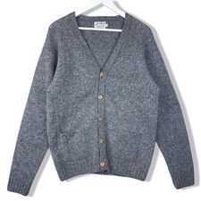Inverallan Wool Cardigan Size 42 Large Grey