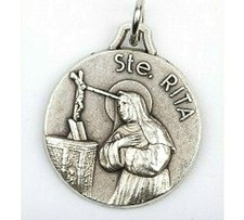 Sainte Rita médaille métal