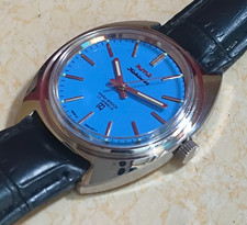 Vintage HMT Kohinoor Blue 17 Jewels Mechanical Hand Winding Men's Wrist Watch