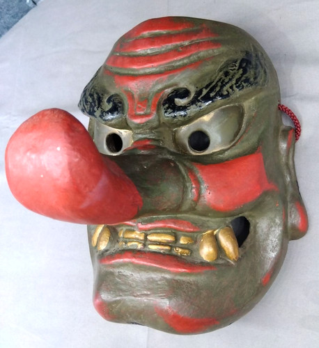 Masque tengu japonais vintage - masque,