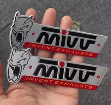 2Pcs MIVV Devil Aluminium Heat Resistant Motorcycle Exhaust Pipe Decal Sticker