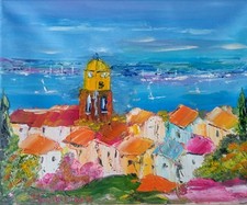 SAINT TROPEZ LA CITADELLE PAINTING ART PAINTING PARIS SIGN TWINS JEAN PIERRE
