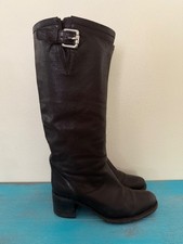 Free Lance Black Leather Women's Riding Boots Size 40/9